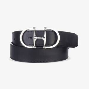 NEW BRAVE LEATHER women's kasi bridle leather belt in black